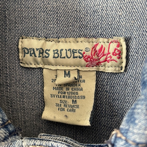 Paris Blues Denim Jacket Retro Cropped - Picture 4 of 7